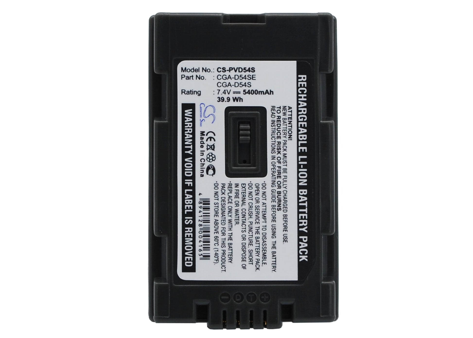 7.4V 5400mAh Li-ion Camera Battery for Panasonic