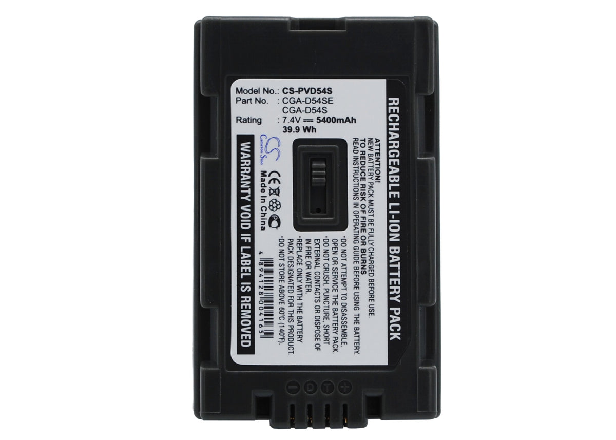 7.4V 5400mAh Li-ion Camera Battery for Panasonic