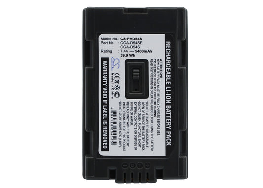 7.4V 5400mAh Li-ion Camera Battery for Panasonic