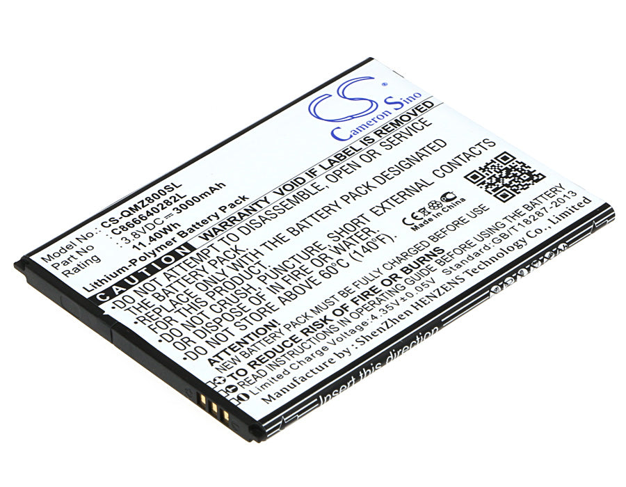 3.8V 3000mAh/11.40Wh Li-Polymer Mobile/SmartPhone Battery for Qmobile