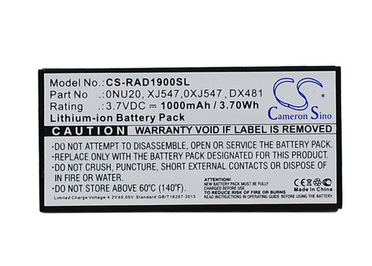 3.7V 1000mAh/3.70Wh Li-ion RAID Controller Battery for DELL