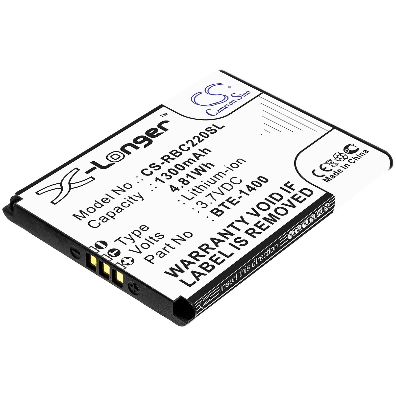 CS-RBC220SL Replacement Battery – Compatible with Journey, Journey V, ORB2200LBVZ, ORB2200LBVZPP, RC2200L