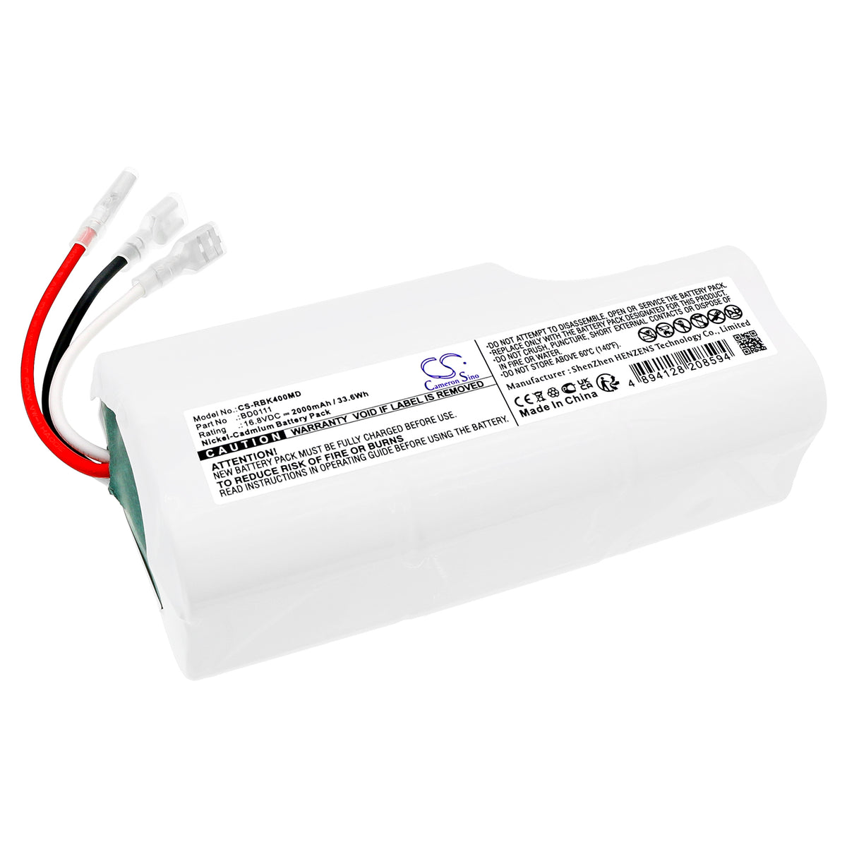 CS-RBK400MD Replacement Battery – Compatible with R4KBK400, Responder Nurse Call R4000