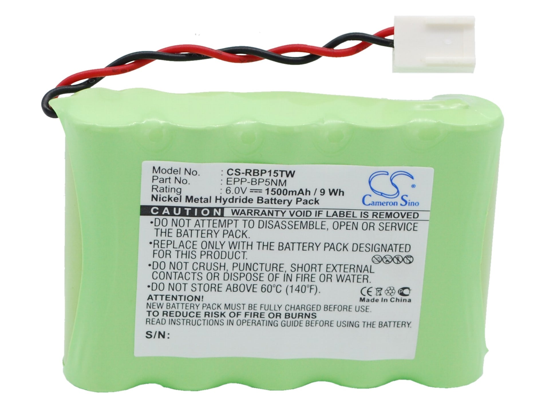 6V 1500mAh Ni-MH Two-Way Radio Battery for Ritron