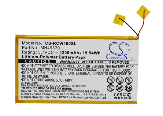 3.7VV 4200mAh/15.54Wh Li-Polymer Tablet Battery for RCA