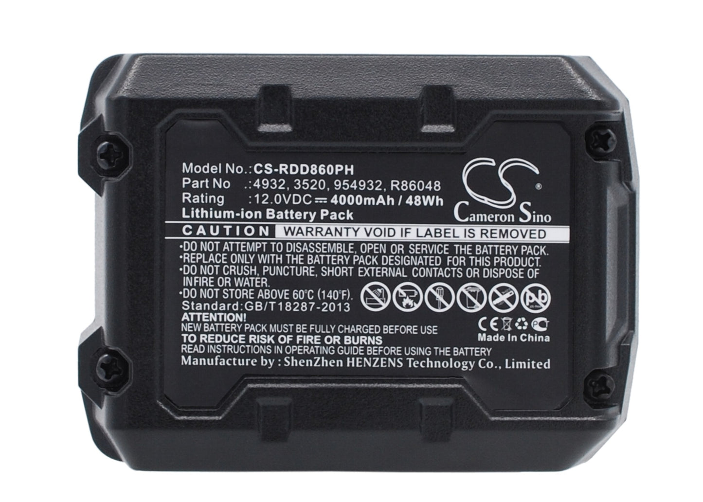 12V 4000mAh/48.0Wh Li-ion Power Tools Battery for Ridgid
