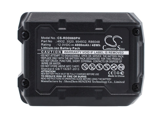 12V 4000mAh/48.0Wh Li-ion Power Tools Battery for Ridgid