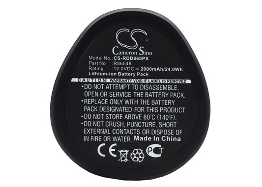 12.0VV 2000mAh/24.00Wh Li-ion Power Tools Battery for Ridgid