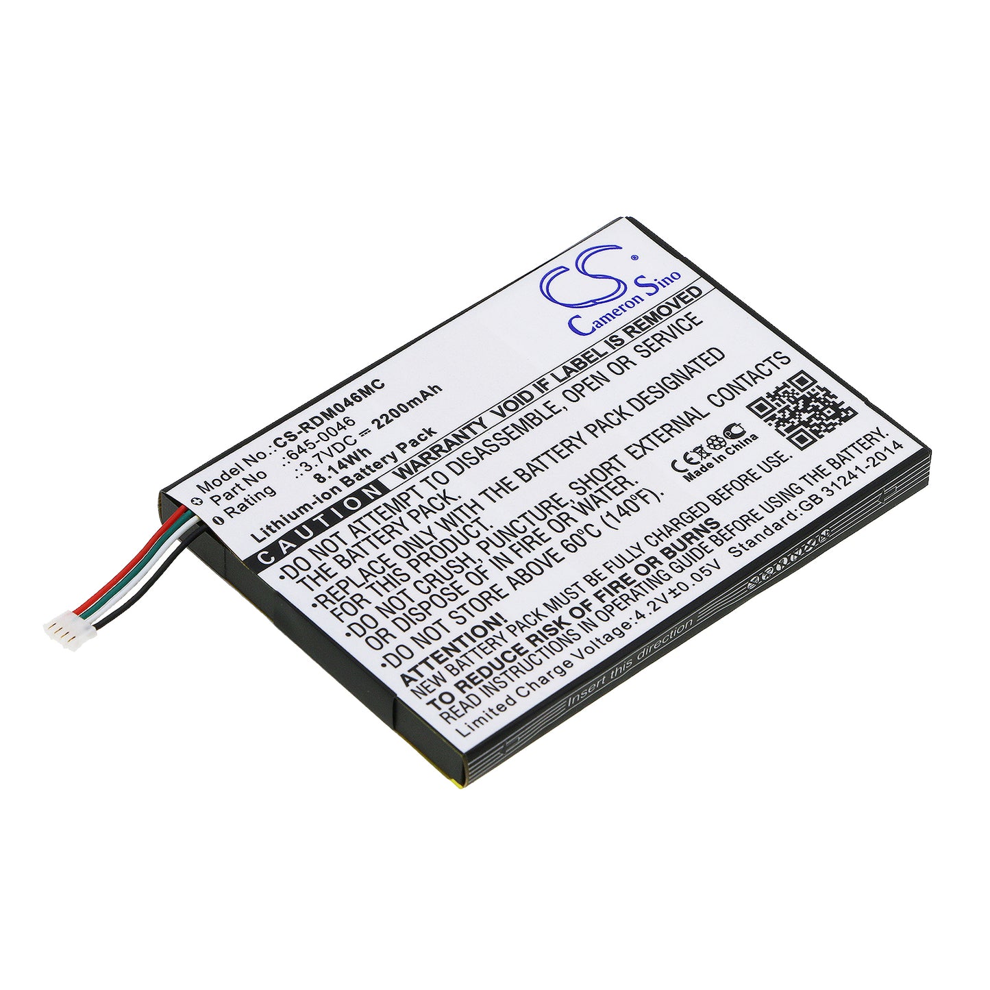 3.7V 2200mAh/8.14Wh Li-ion Camera Battery for Red Digital Cinema