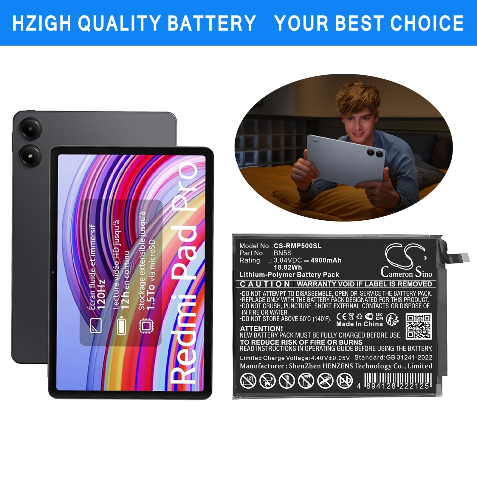 CS-RMP500SL Replacement Battery – Compatible with Pad Pro