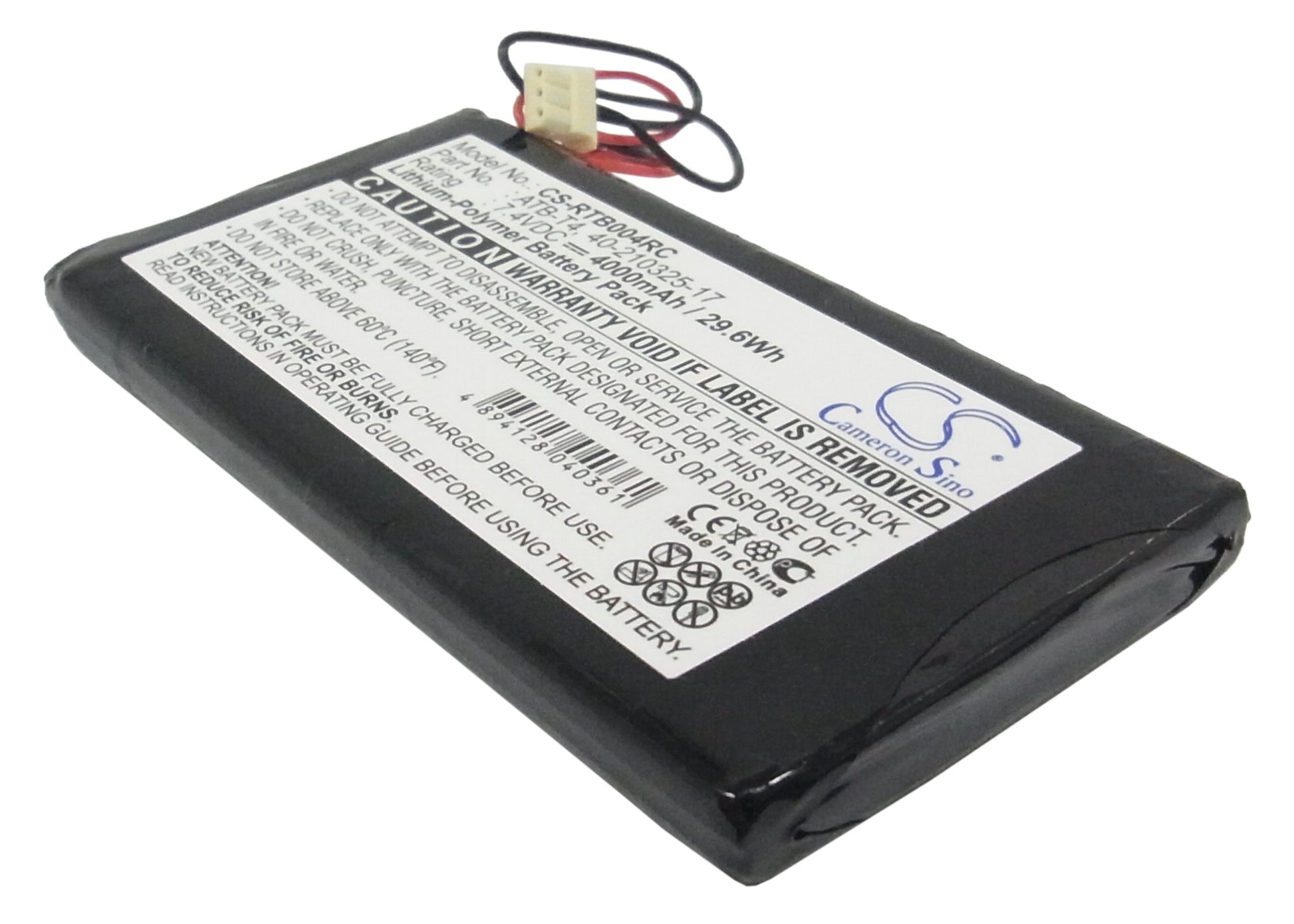 7.4V 4000mAh/29.6Wh Li-Polymer Remote Control Battery for RTI