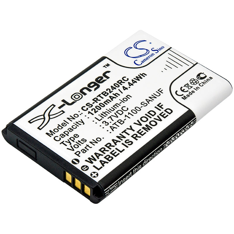 3.7V 1200mAh/4.44Wh Li-ion Remote Control Battery for RTI