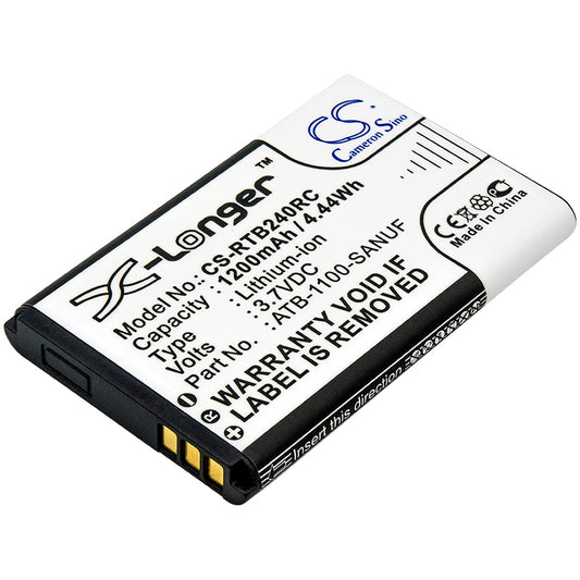 3.7V 1200mAh/4.44Wh Li-ion Remote Control Battery for RTI