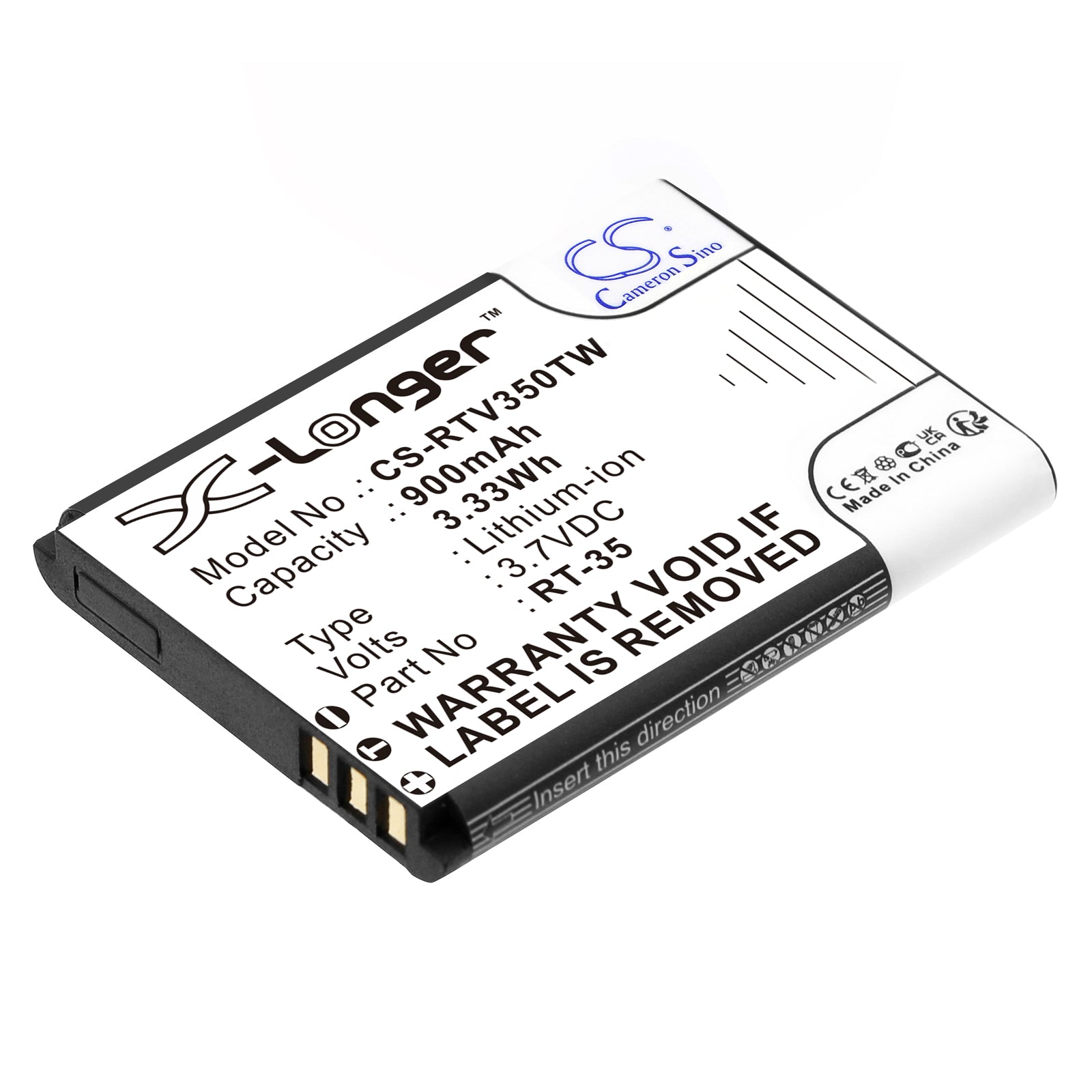 CS-RTV350TW Replacement Battery – Compatible with RT35