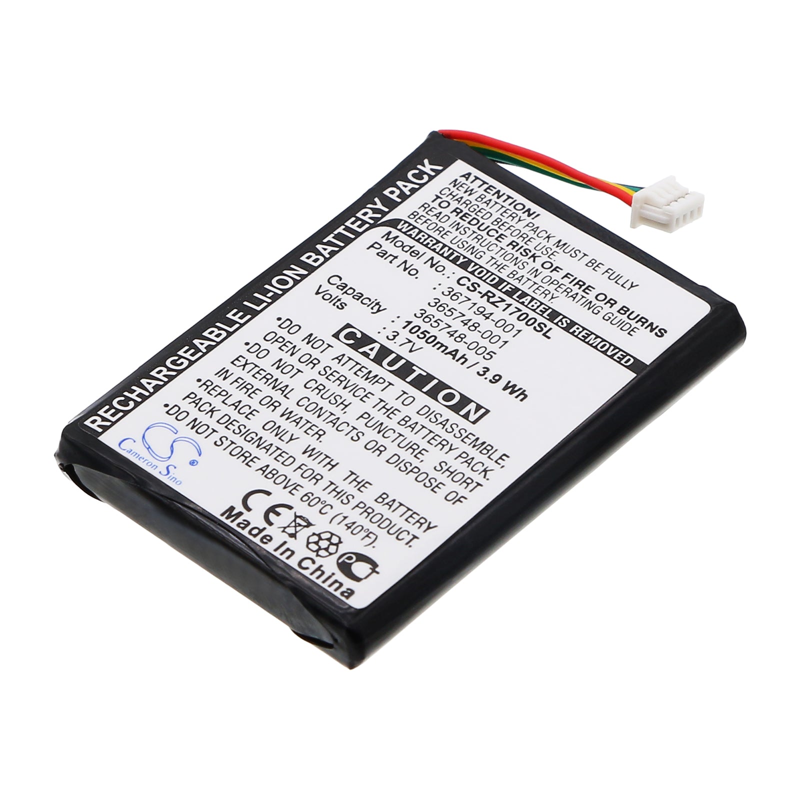 3.7V 1050mAh Li-ion PDA/Pocket PC Battery for HP