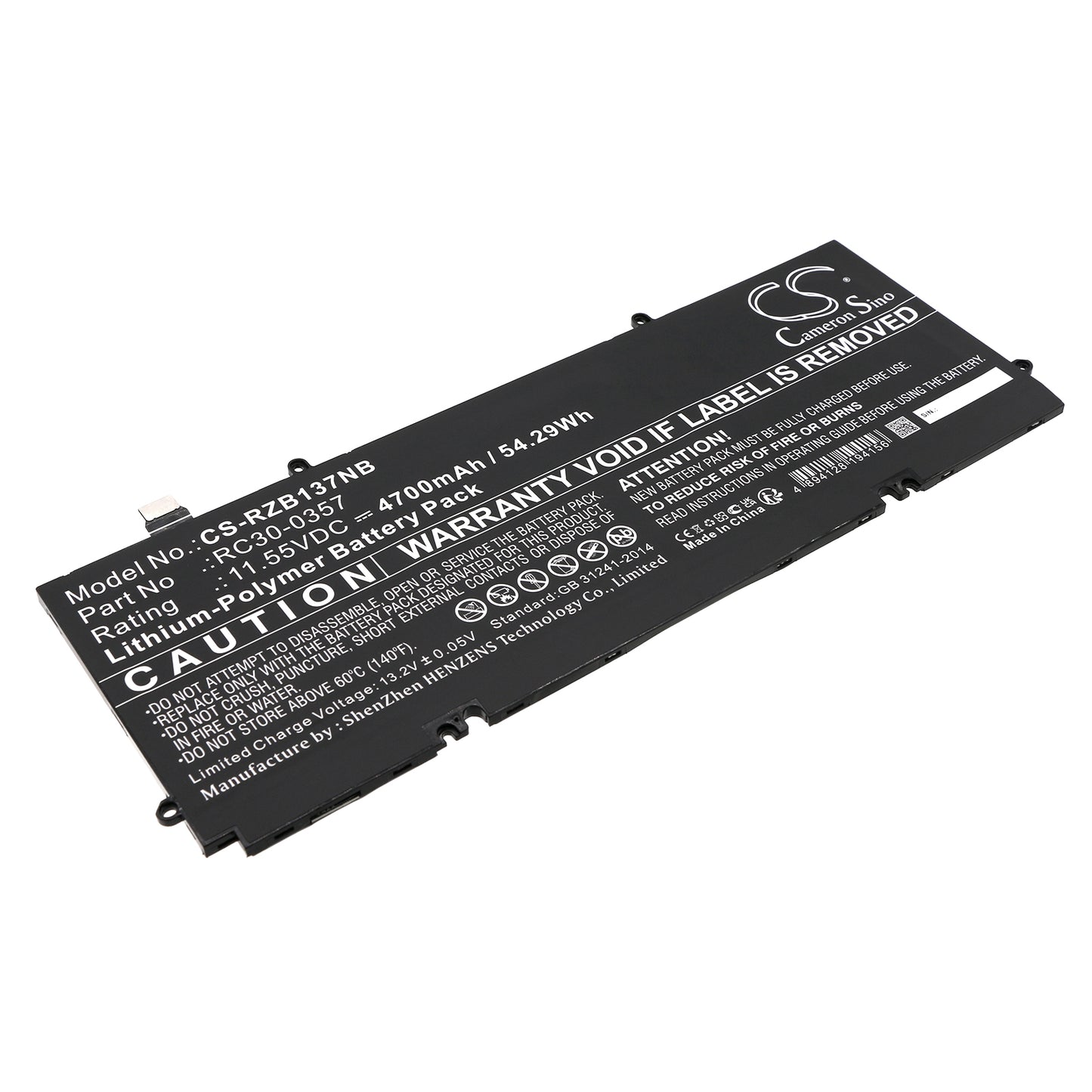 CS-RZB137NB Replacement Battery – Compatible with Book 13 Core i7, Book 13 FHD, Book 13 UHD Touch 2020