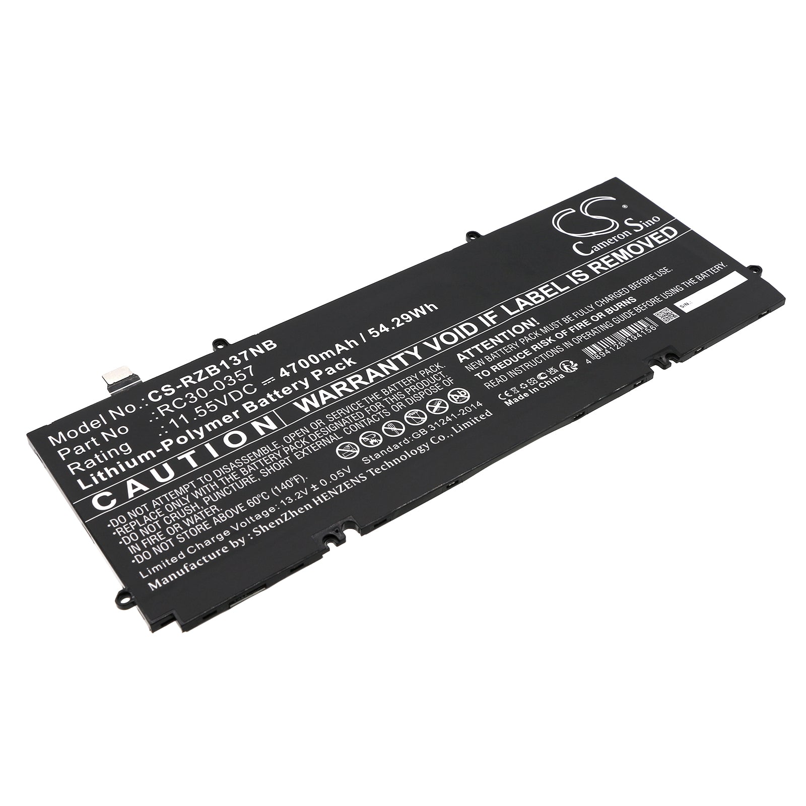 CS-RZB137NB Replacement Battery – Compatible with Book 13 Core i7, Book 13 FHD, Book 13 UHD Touch 2020