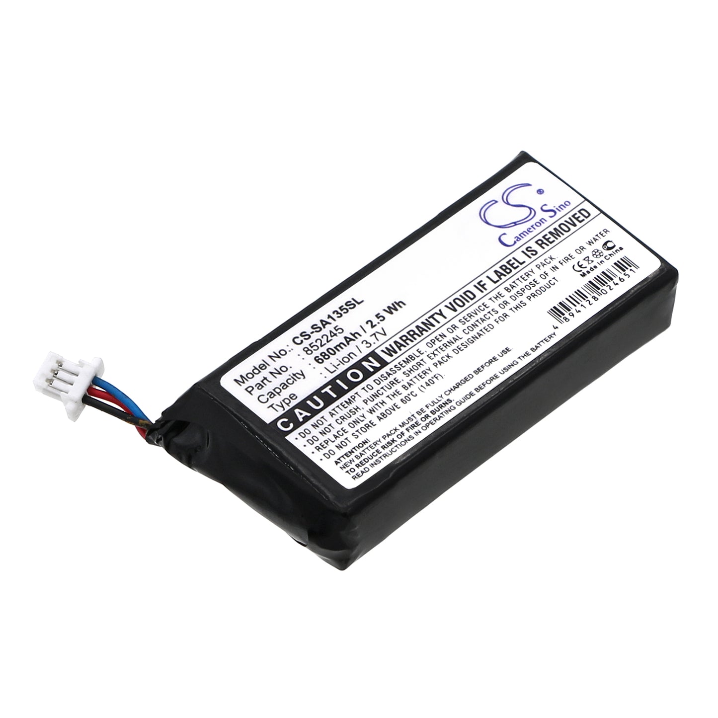 CS-SA135SL Replacement Battery – Compatible with GoGear HDD1835, GoGear HDD1837