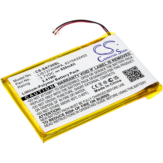 3.7V 750mAh/2.78Wh Li-Polymer MP3/MP4/PMP Battery for Sony