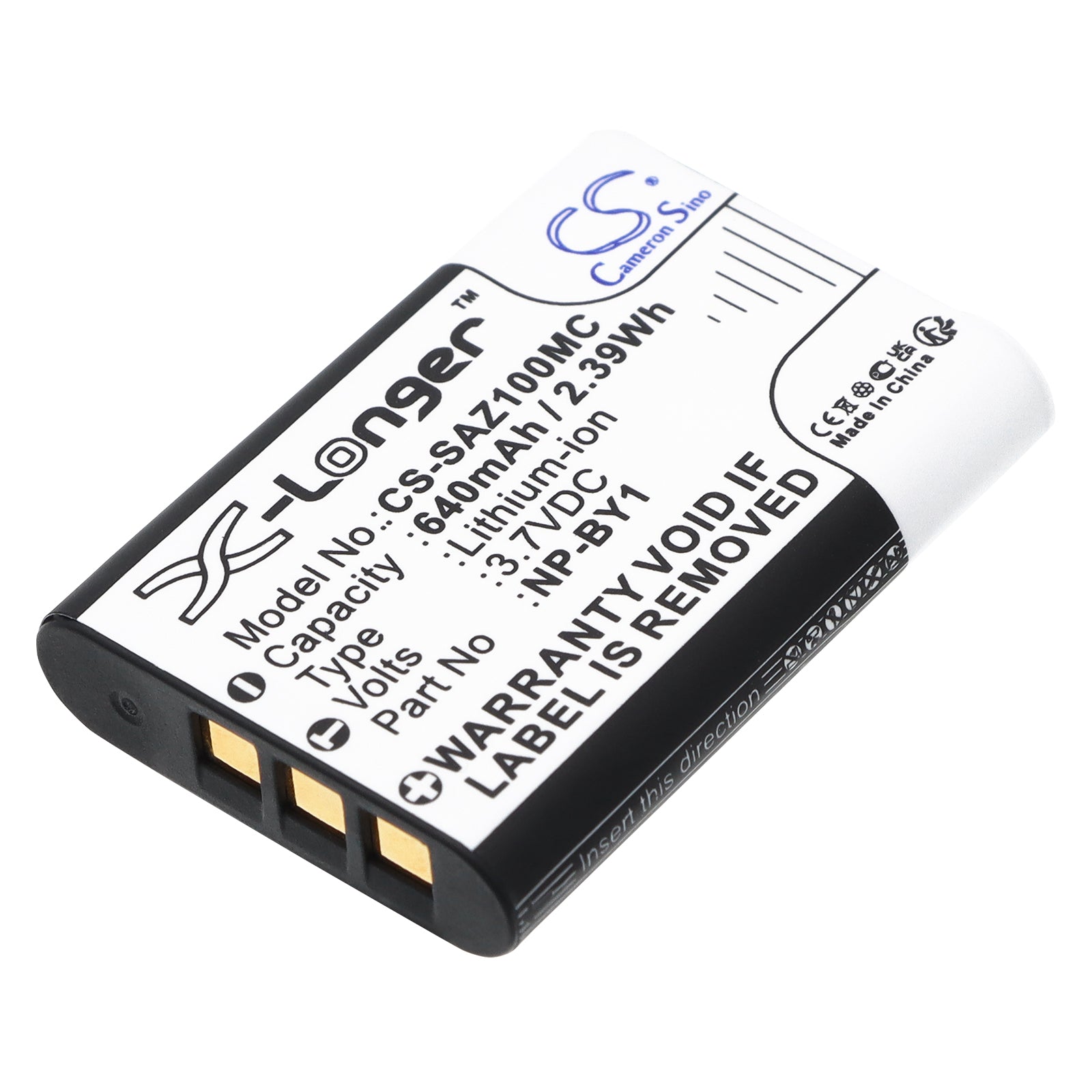 3.7V 640mAh/2.39Wh Li-ion Camera Battery for Sony