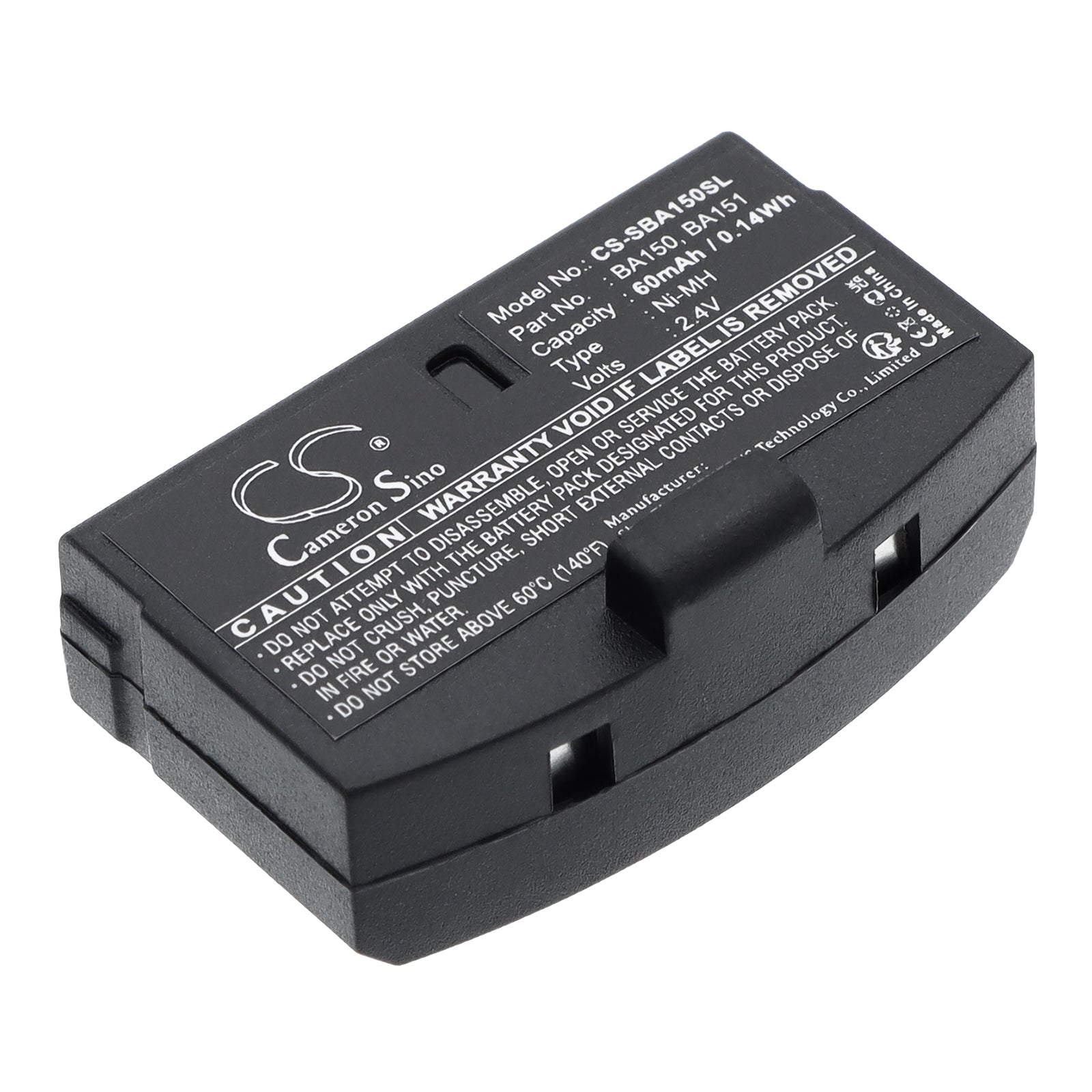 2.4V 60mAh/0.144Wh Ni-MH Wireless Headset Battery for Sennheiser