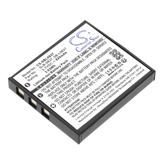 3.7V 820mAh Li-ion Camera Battery for Samsung
