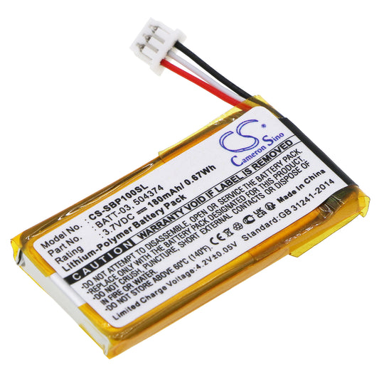 3.7V 180mAh/0.67Wh Li-Polymer Wireless Headset Battery for Sennheiser