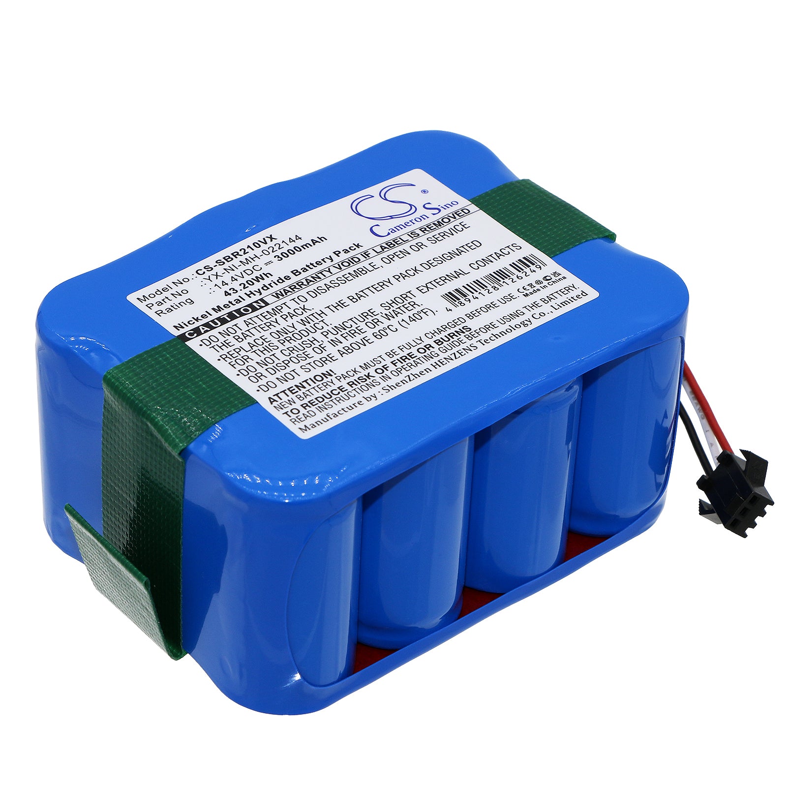 14.4V 3000mAh/43.20Wh Ni-MH Vacuum Battery for KV8
