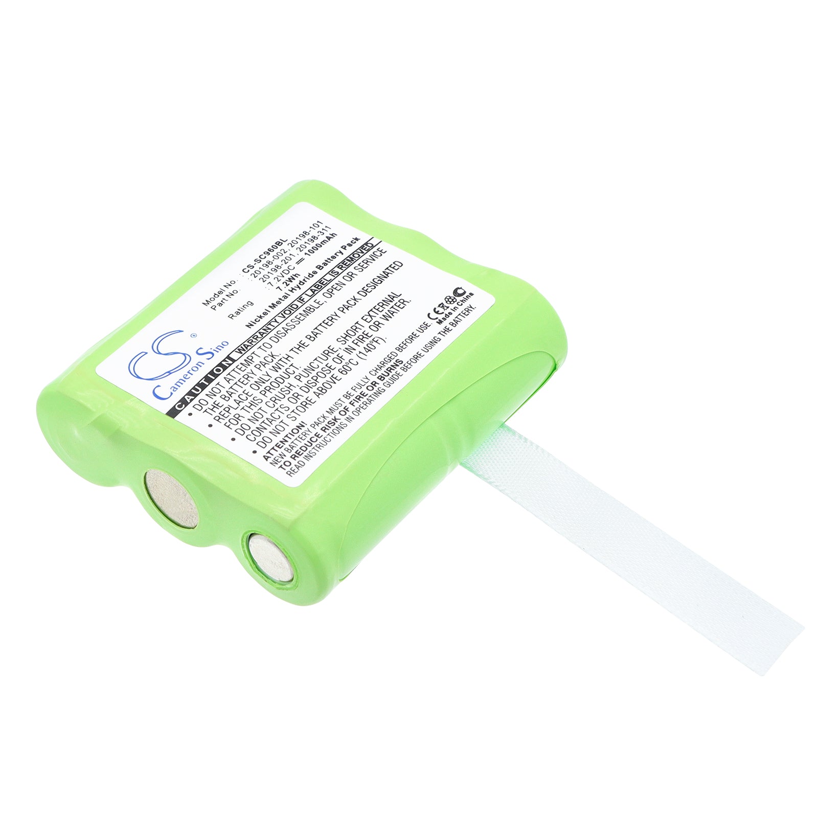 7.2V 1000mAh/7.2Wh Ni-MH Barcode/Scanner Battery for Symbol