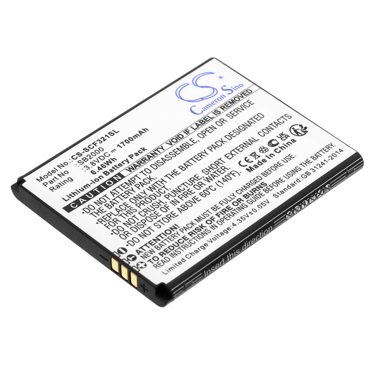 CS-SCF321SL Replacement Battery – Compatible with Flip SC3218B, Flip SC3218T