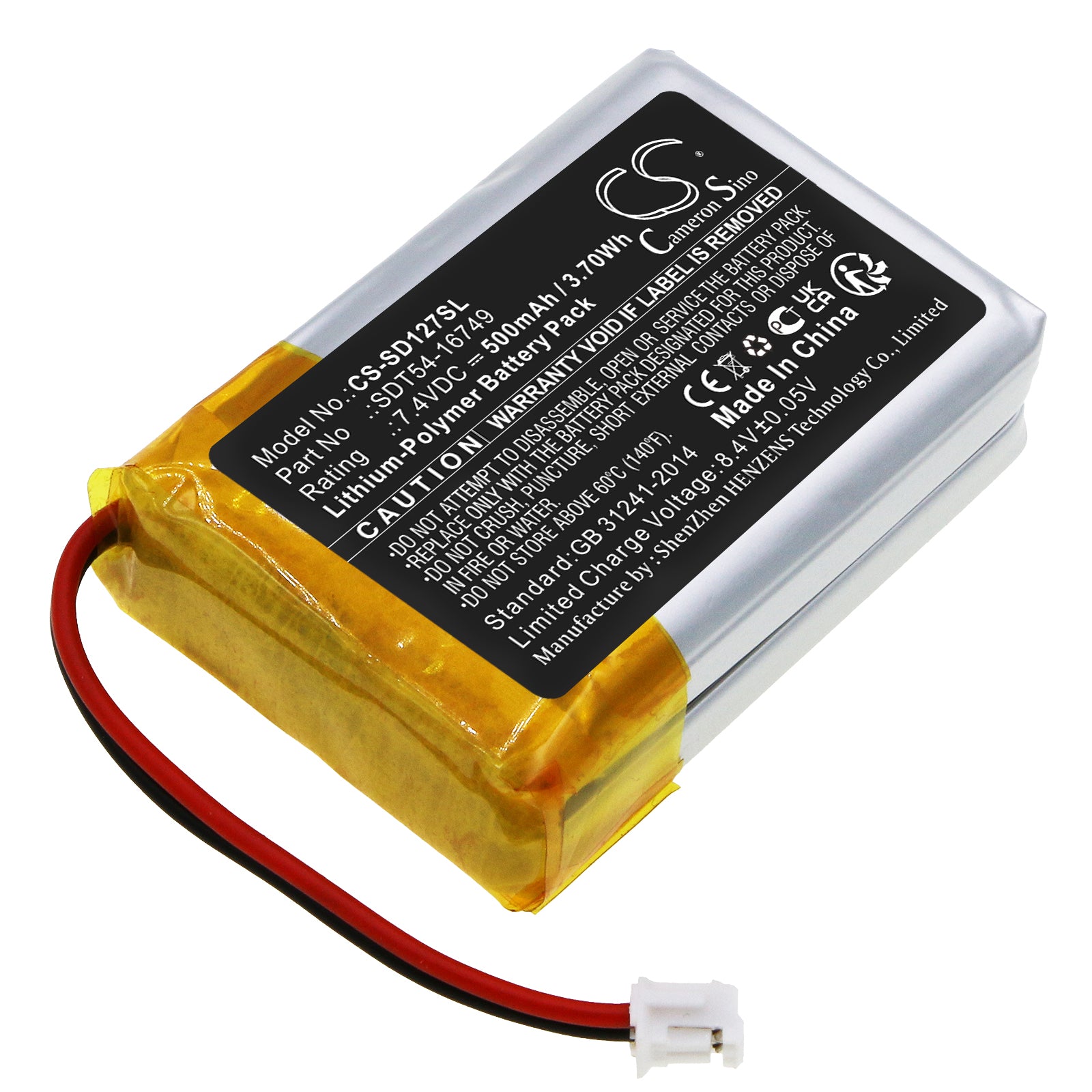 CS-SD127SL Replacement Battery – Compatible with SD-1275, SD-1275E, SD-875, SD-875E, SportTrainer SD-1275 Black Edi, SportTrainer SD-1275E Orange E, SportTrainer SD-875 Black Edit, SportTrainer SD-875E Orange Ed