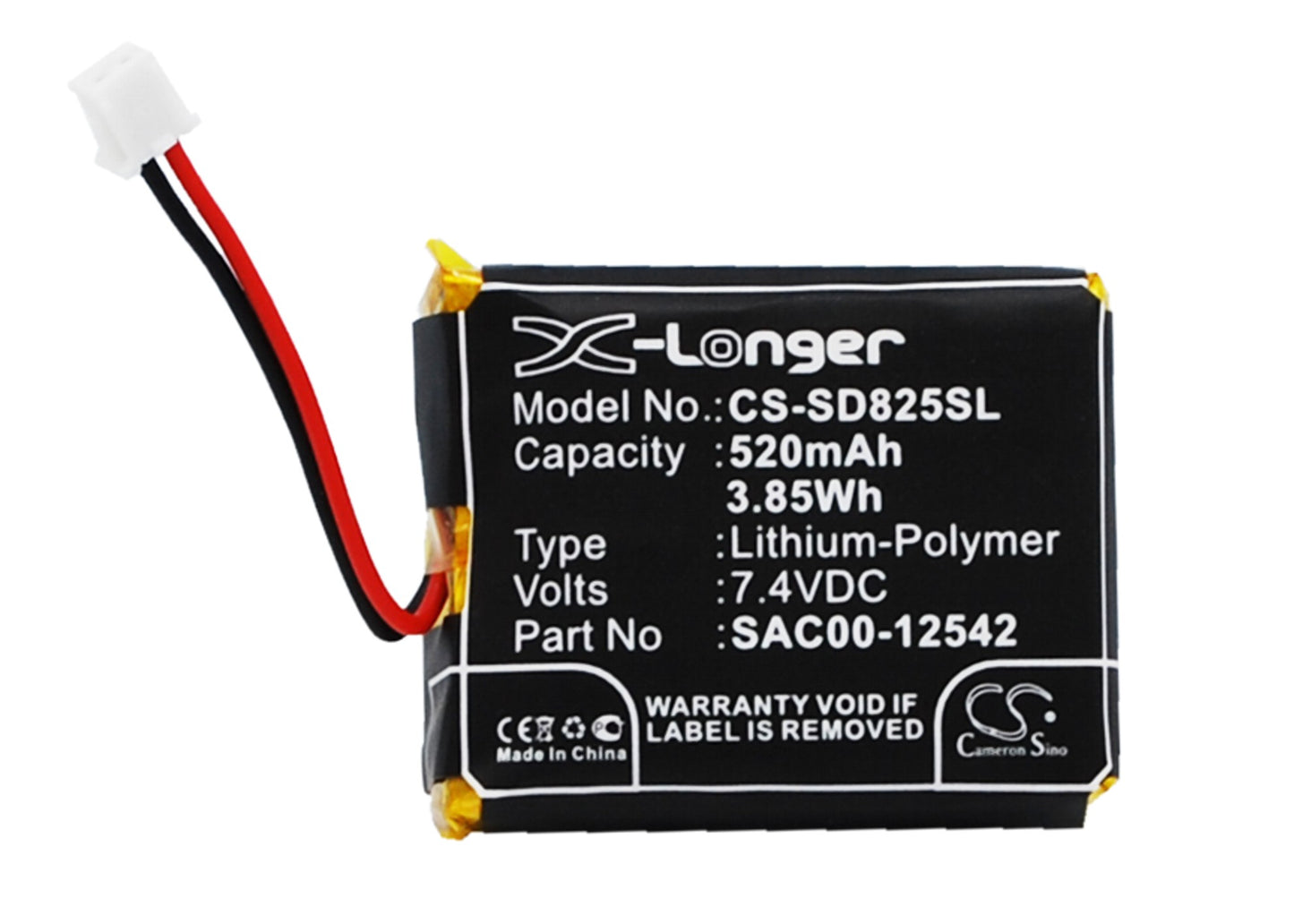 7.4V 520mAh/3.85Wh Li-Polymer Dog Collar Battery for Sportdog