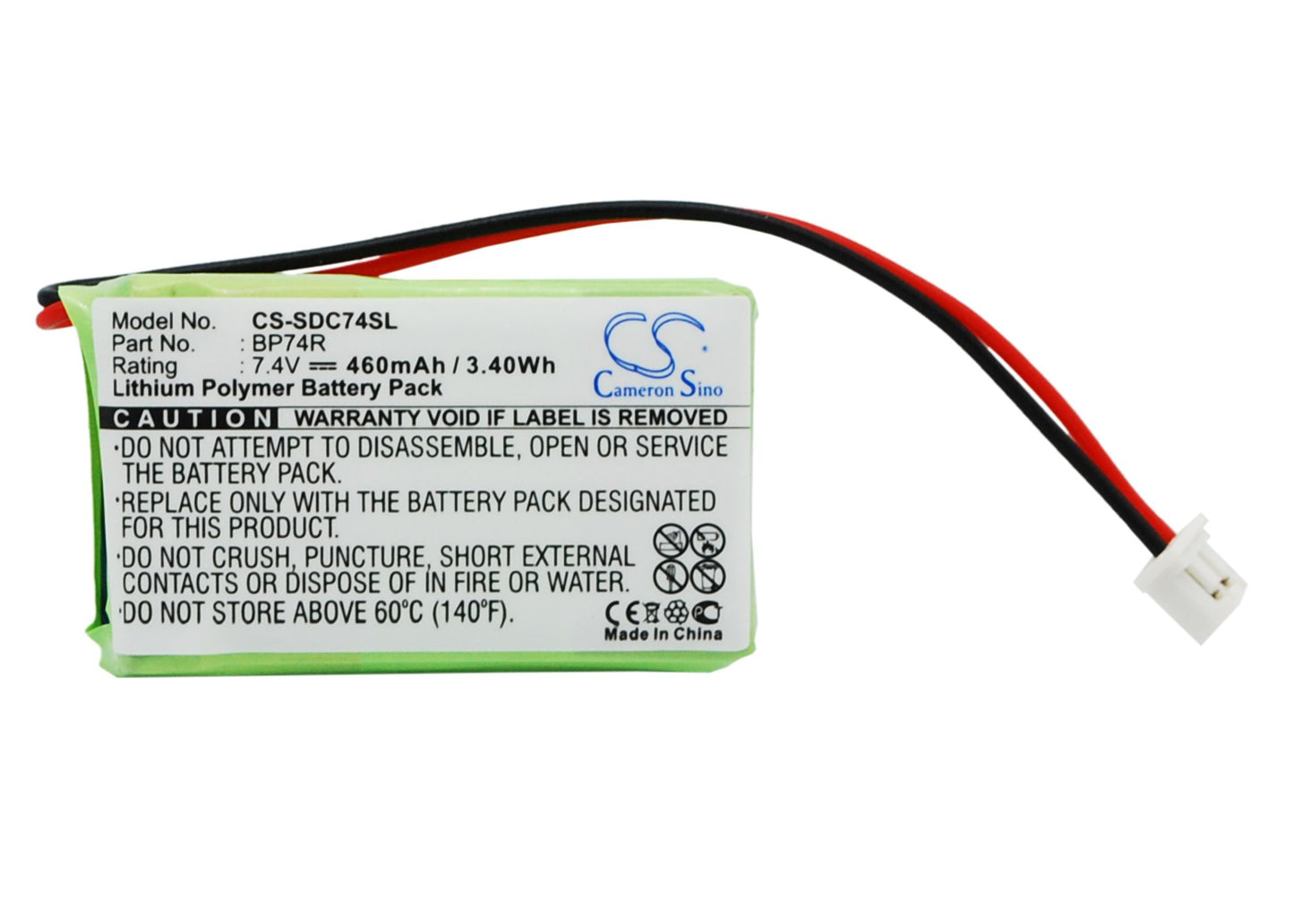 7.4V 460mAh/3.40Wh Li-Polymer Dog Collar Battery for Dogtra