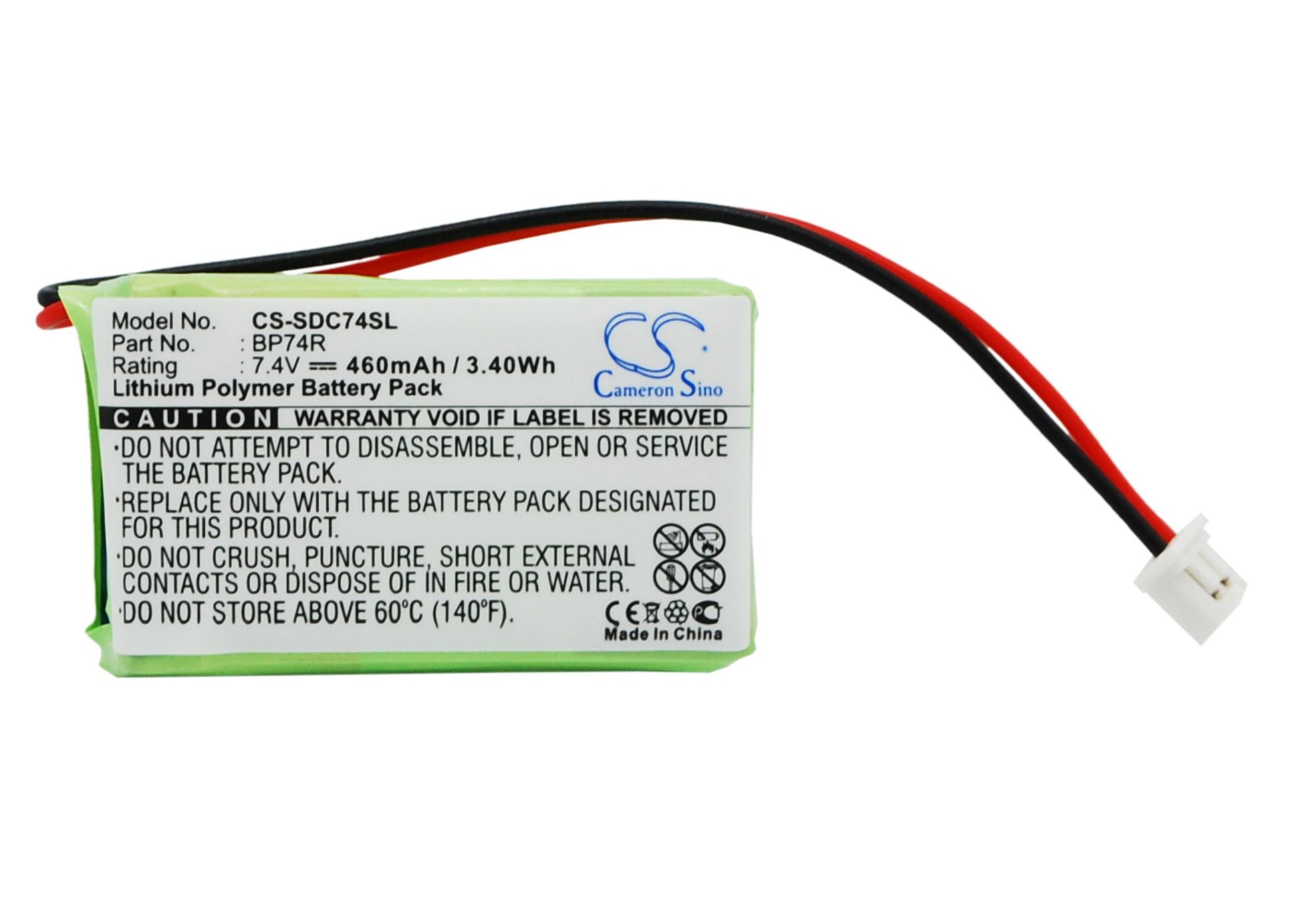 Cameron Sino 3.7V 460mAh LI-POLY DOGTRA Replacement Battery 2300NCP