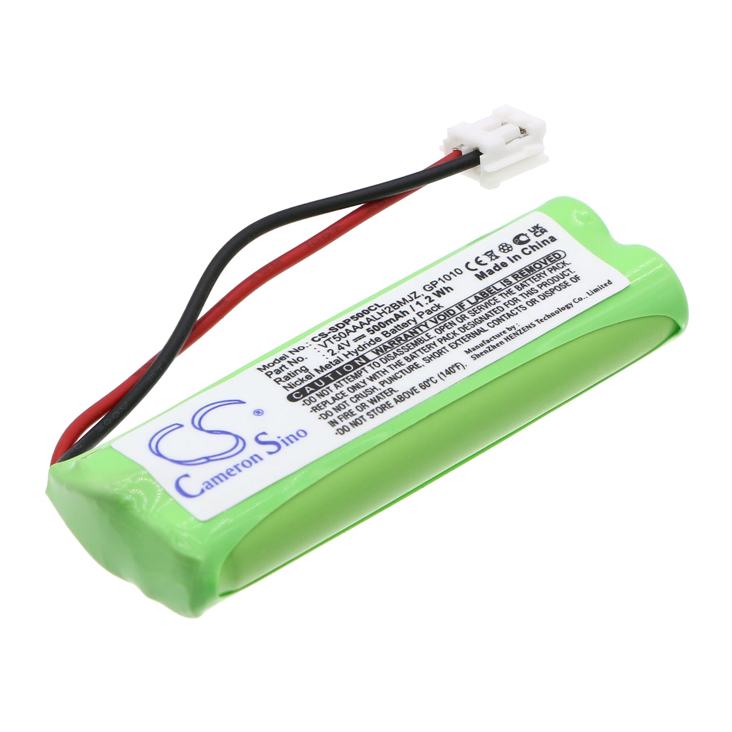 2.4V 500mAh/1.20Wh Ni-MH Cordless Phone Battery for Medion