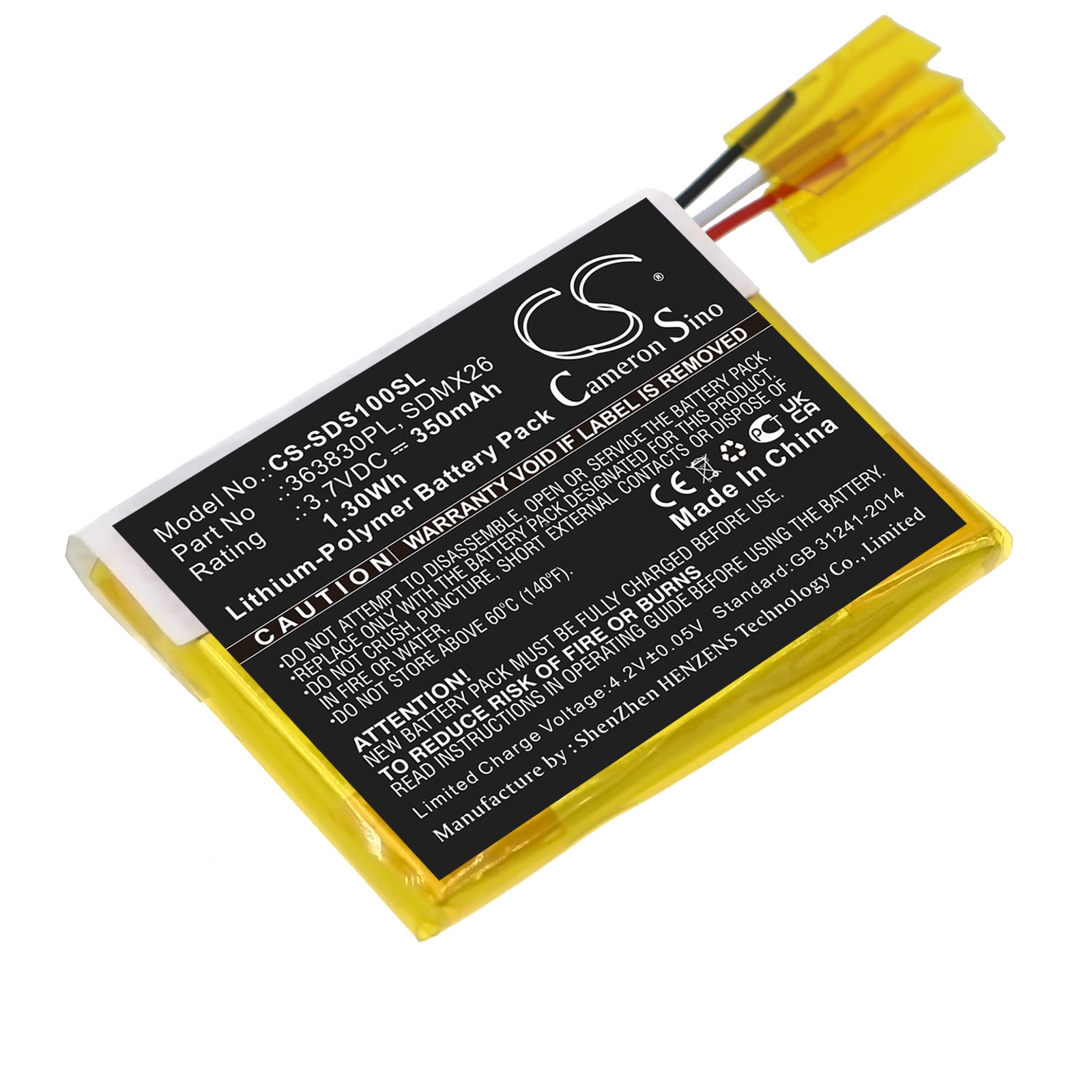 CS-SDS100SL Replacement Battery – Compatible with Clip Jam, Sansa Clip