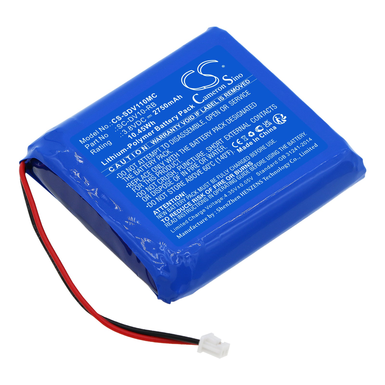 CS-SDV110MC Replacement Battery – Compatible with PRTPPBCM22BAT