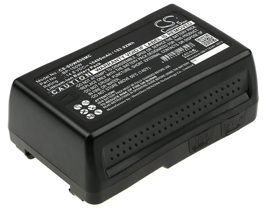 CS-SDW800MC Replacement Battery – Compatible with DSR-250P, DSR-600P, DSR-650P, HDW-800P, PDW-850, V-Lock, V-Mount, V-Mount V-Lock