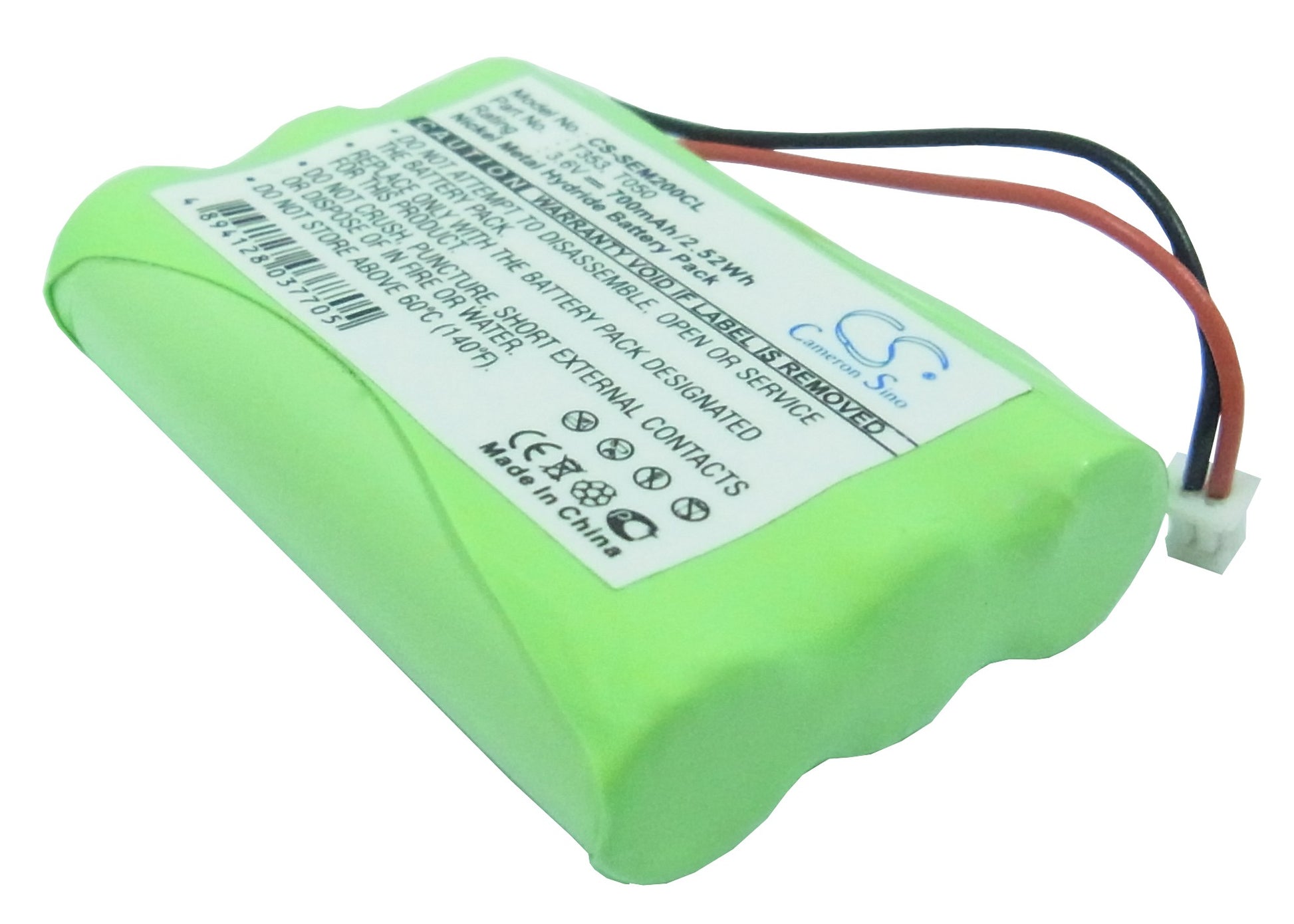 3.6V 700mAh/2.59Wh Ni-MH Cordless Phone Battery for Sagem