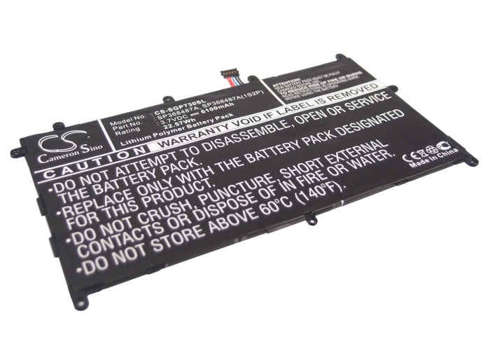 3.7V 6100mAh/22.57Wh Li-Polymer Tablet Battery for Samsung