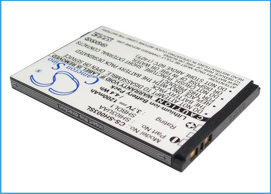 3.7V 1200mAh/4.44Wh Li-ion Mobile/SmartPhone Battery for Sharp