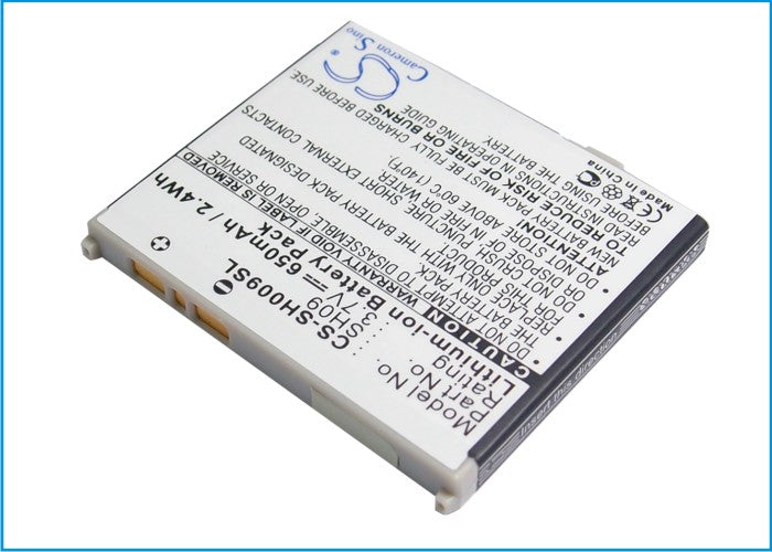 3.7V 650mAh Li-ion Mobile/SmartPhone Battery for Sharp