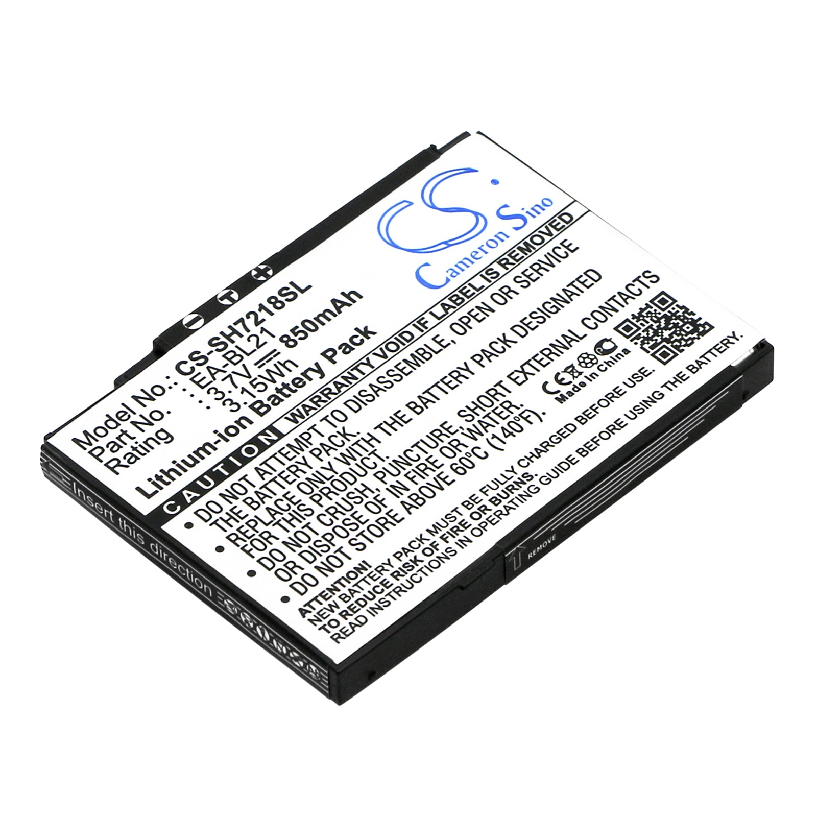 3.7V 850mAh Li-ion Mobile/SmartPhone Battery for Sharp