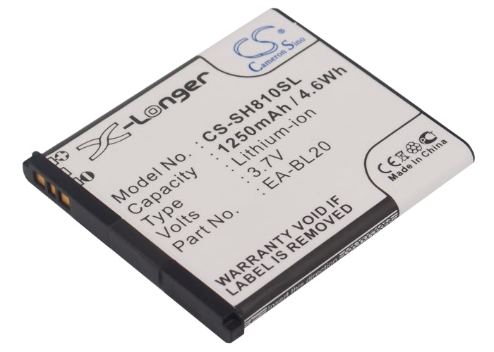 3.7V 1250mAh/4.6Wh Li-ion Mobile/SmartPhone Battery for Sharp