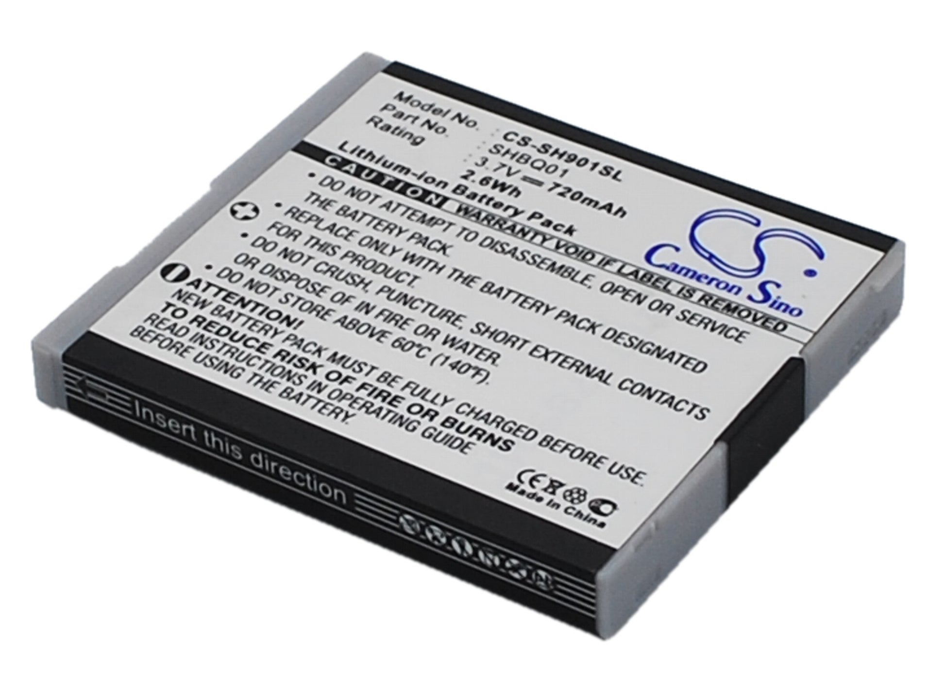 3.7V 720mAh Li-ion Mobile/SmartPhone Battery for Sharp