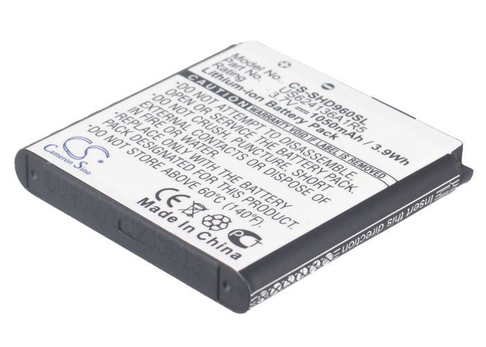 3.7V 1050mAh/3.89Wh Li-ion Camera Battery for Spare