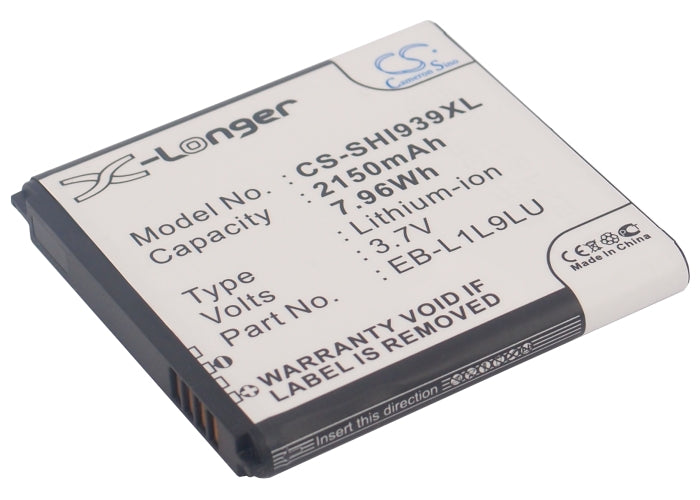 3.7V 2150mAh/7.96Wh Li-ion Mobile/SmartPhone Battery for Samsung