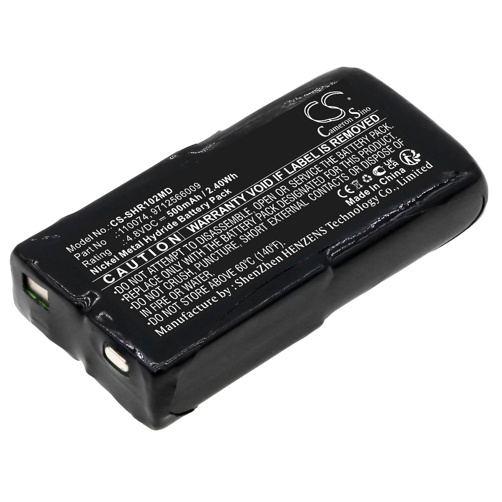 CS-SHR102MD Replacement Battery – Compatible with Blutdruckmessgerat BR102, BR-102, BRUKER ENREGISTREUR DE PRESSIO, Voir ODAM