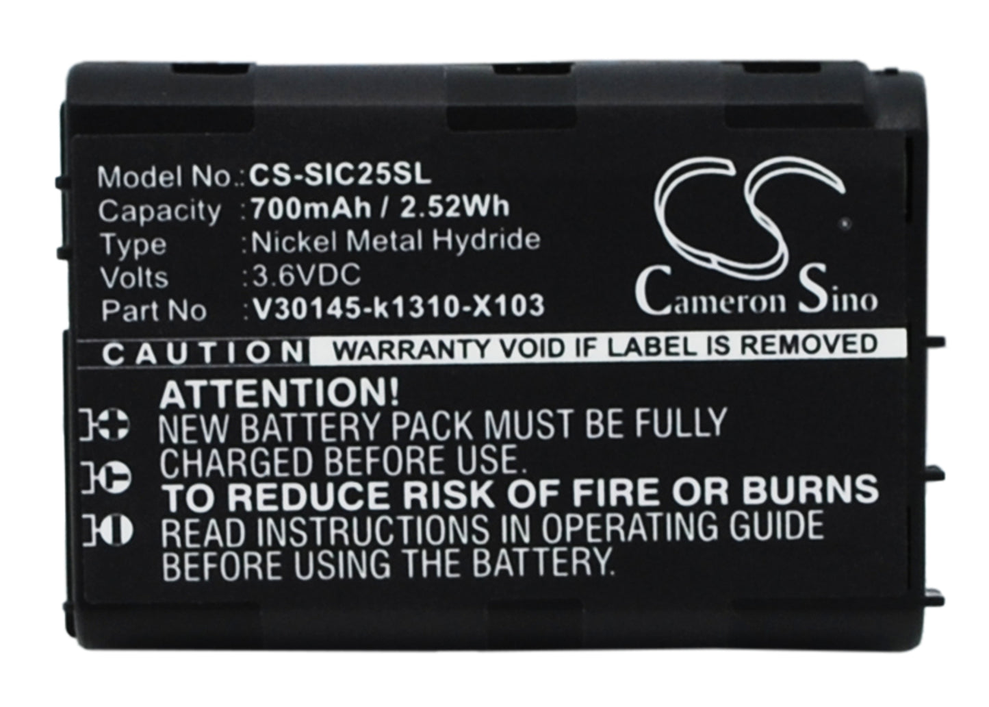 3.6V 700mAh/2.52Wh Ni-MH Mobile/SmartPhone Battery for Siemens