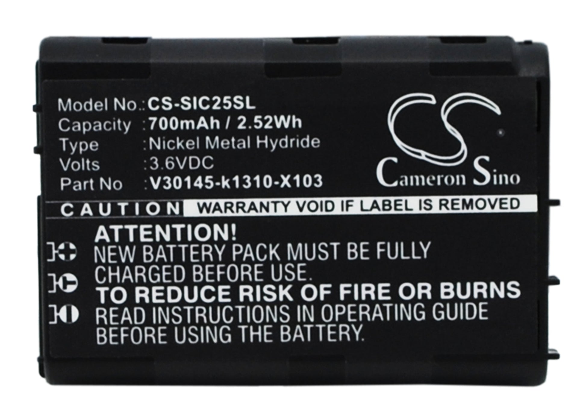 3.6V 700mAh/2.52Wh Ni-MH Mobile/SmartPhone Battery for Siemens